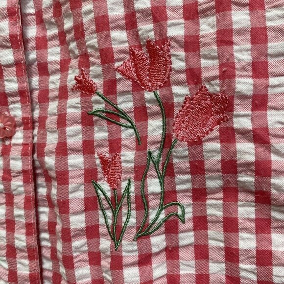 Vintage Teddi Blouse Retro 80s Farmhouse Top XL - Picture 9 of 12